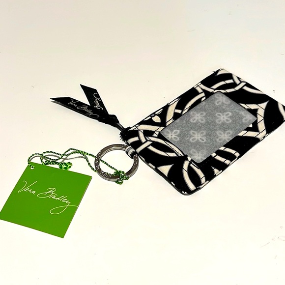 🖤NWT NEW Vera Bradley Zip Card Case Wristlet Wallet Concerto B&W Design Style🖤 - Picture 4 of 10